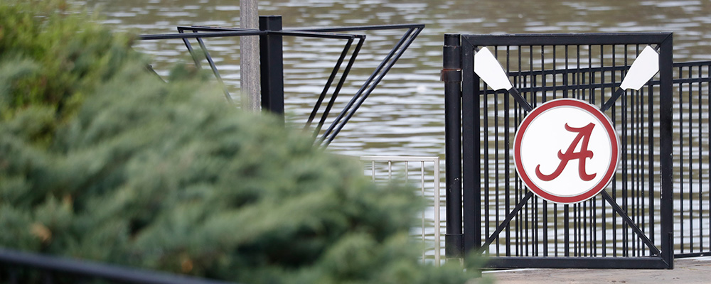 Gate down to the boat dock on the Black Warrior River