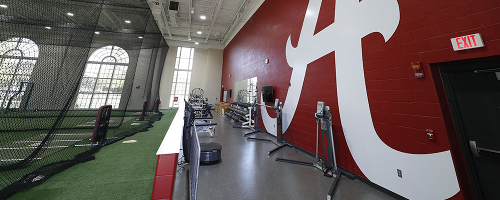 weights near batting cages