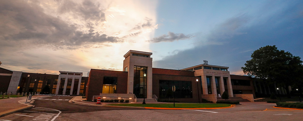 Exterior of Mal. M. Moore Athletic Facility