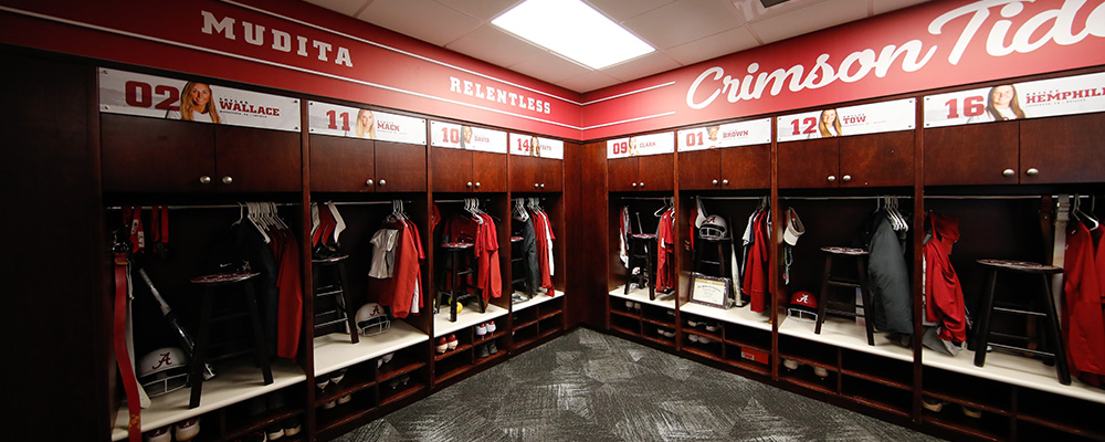 Softball locker room