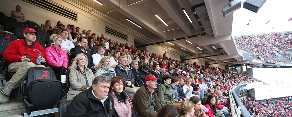 North Champions Club seating featuring premium, chair-back seating