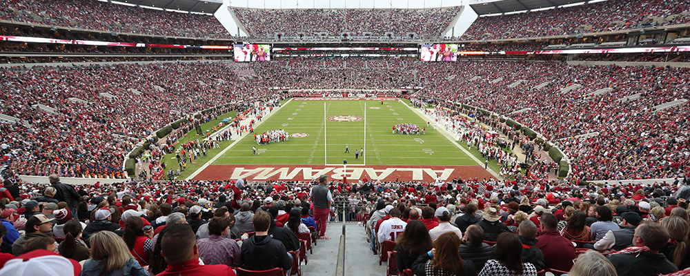 View of the field from North Zone seating