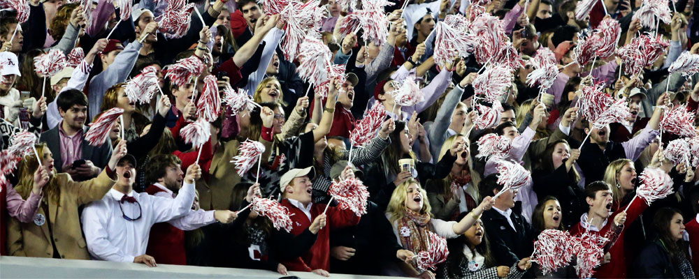 student section at a football game